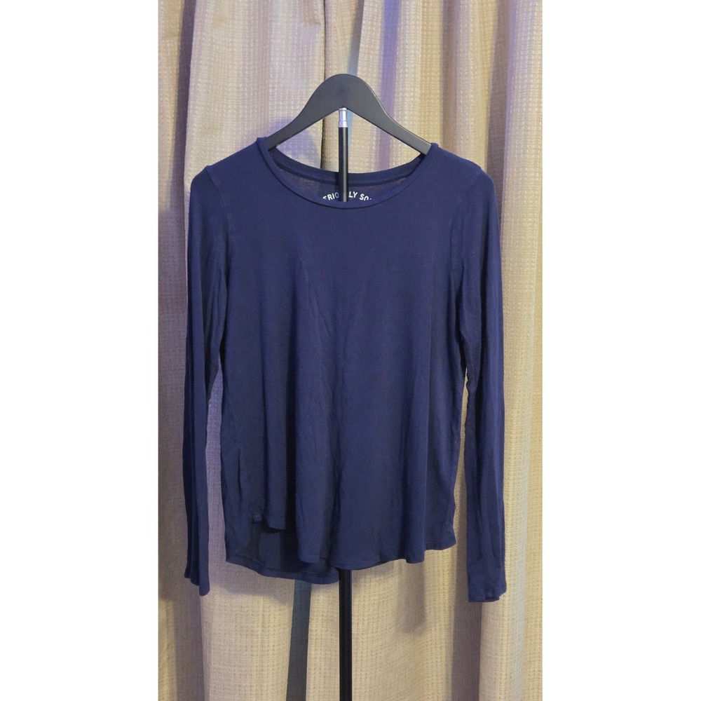 Aeropostale Perfect Crew Long Sleeve T-Shirt Women's‎ Size Medium Blue
